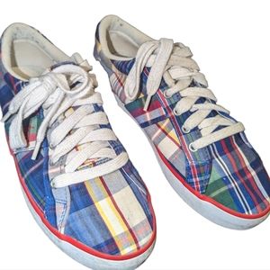 Womens Plaid Polo Sneakers